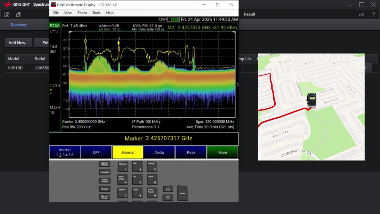FieldFox Remote Display Signal Hunting
